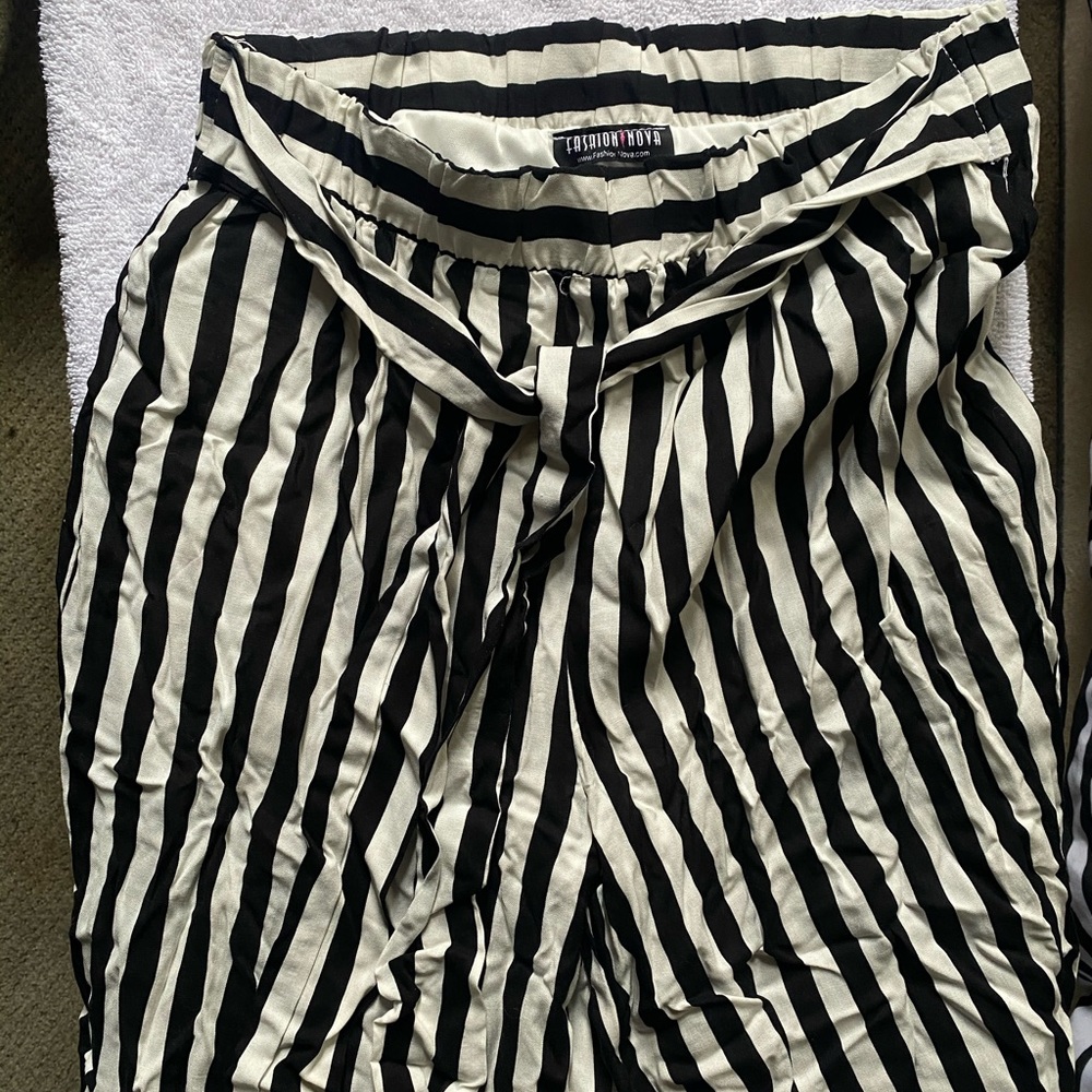 Black & White Striped Pants Fashion Nova